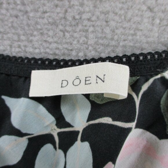 DOEN Skirt Womens XL Rose Garden Floral Giulietta 100% Silk 1920s Style EUC - Picture 8 of 11